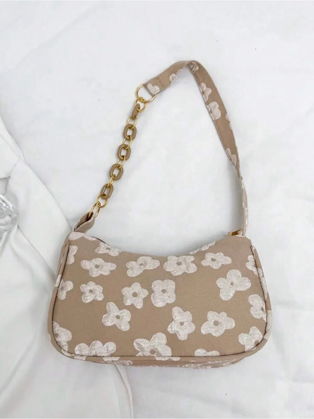 ✨ Fashion INS Khaki Floral Jacquard Shoulder Bag ✨